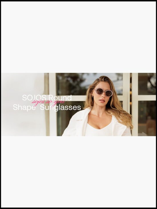 Oversized Round Polarized Acetate Frame Retro Vintage Sunglasses main image 6